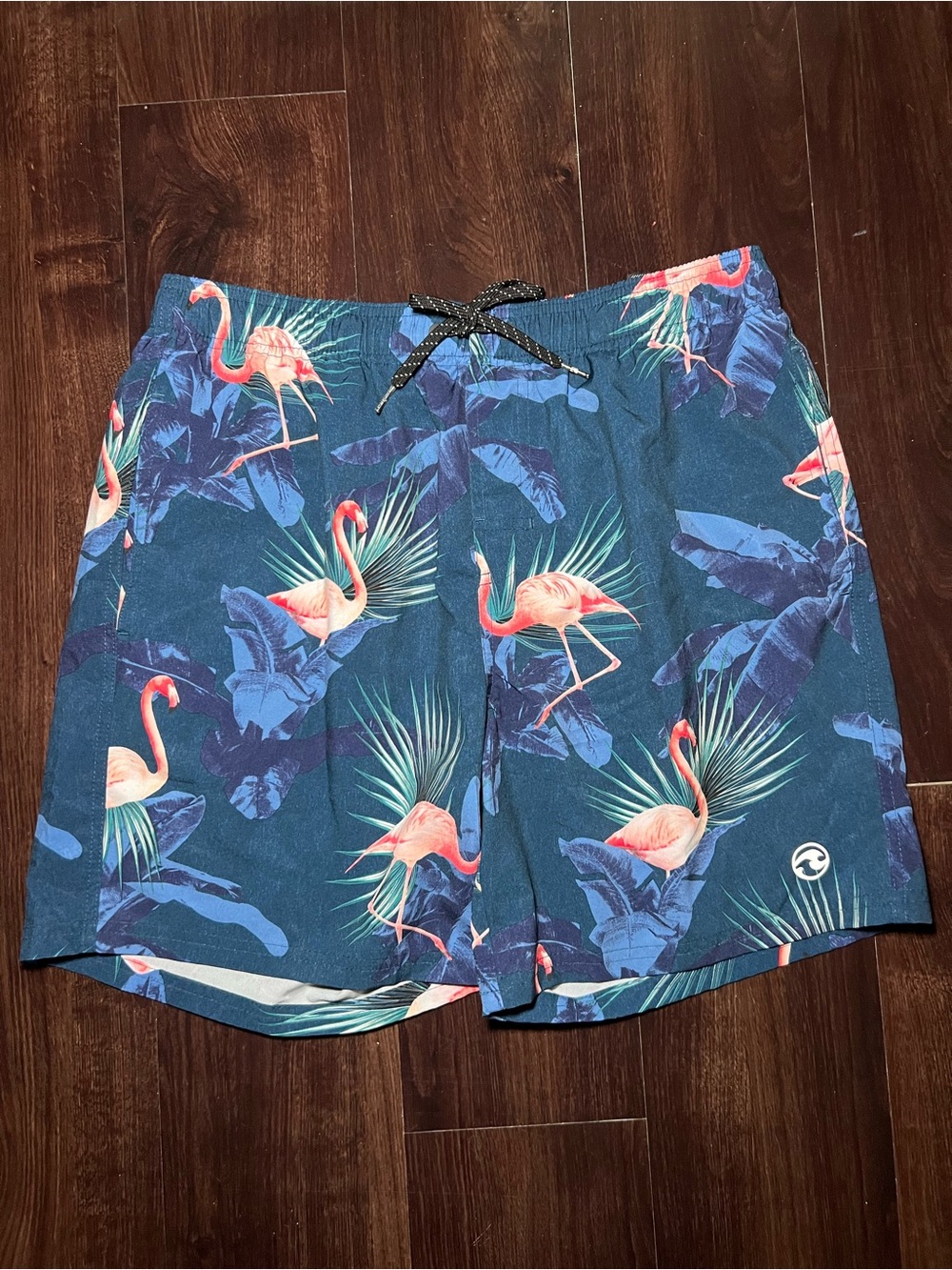 Ocean Current Size L Mens Stretch Waist Drawstring Lined Swimming Shorts